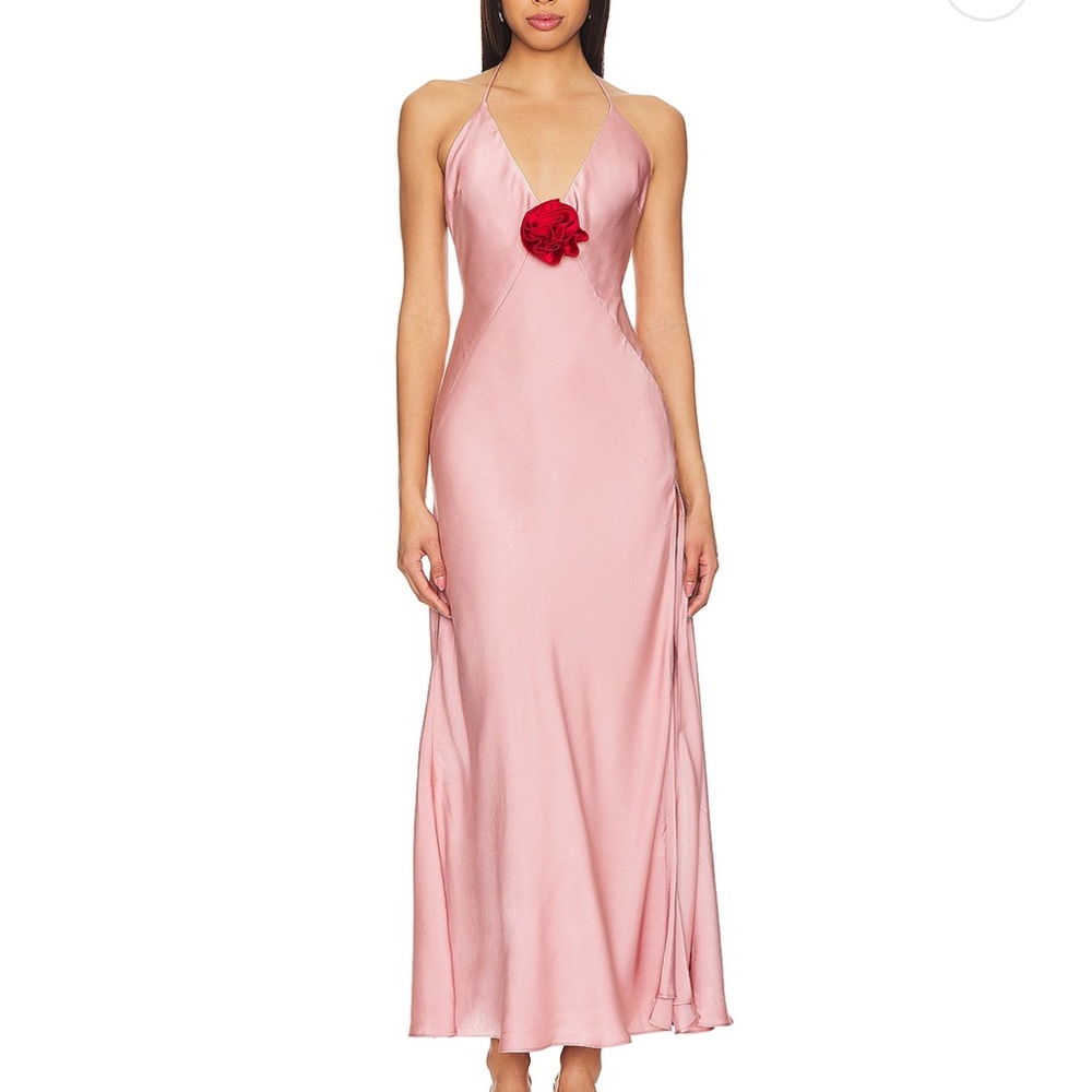 Bardot x Aradia revolve maxi dress pink & red